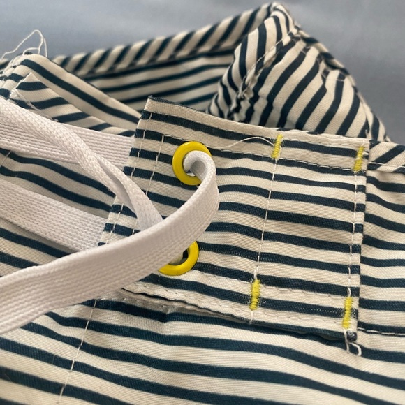 Blue and White Striped Bathing Trunks - Picture 3 of 5